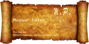 Messer Péter névjegykártya