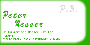peter messer business card